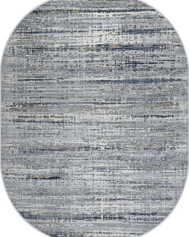 Ковер турецкий 37381A Regnum овальный (Полипропилен, синий, серый)