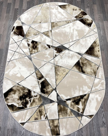 Ковер турецкий 40657B AURA (Акрил, бежевый, серый)