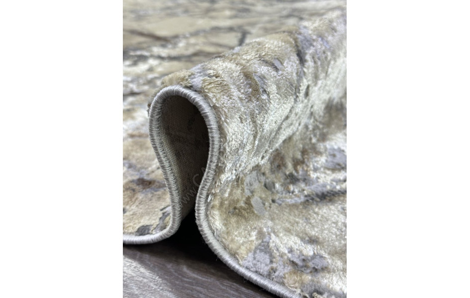 Ковер турецкий Lisa AA608A IVORY ANTRASITовальный