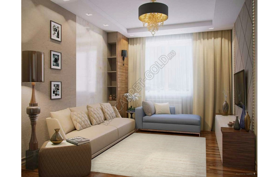 Ковер D331A - KREM COKEN / HEATSET KREM - Прямоугольник - коллекция TURIN