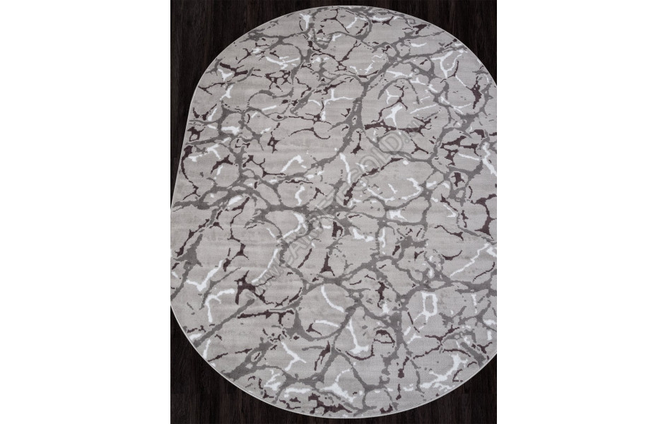 Ковер F389 - GRAY - Овал - коллекция SILVER