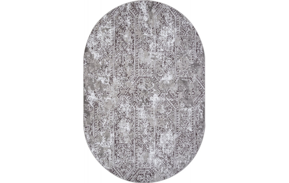 Ковер F390 - GRAY - Овал - коллекция SILVER