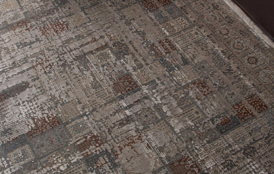 Ковер G078J2 - D.GREY / BEIGE - Прямоугольник - коллекция ROYAL