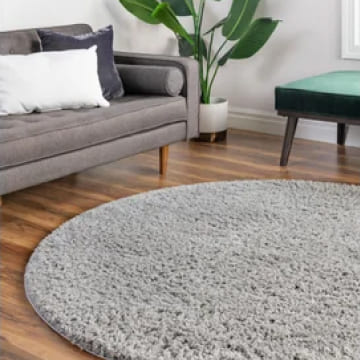 Круглый шерстяной ковер
